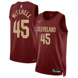 Cleveland Cavaliers Donovan Mitchell #45 Wine Swingman Jersey - Icon Edition