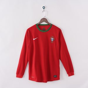 Portugal 2012 Euro Home Retro Jersey (Fan Version, Long Sleeve)