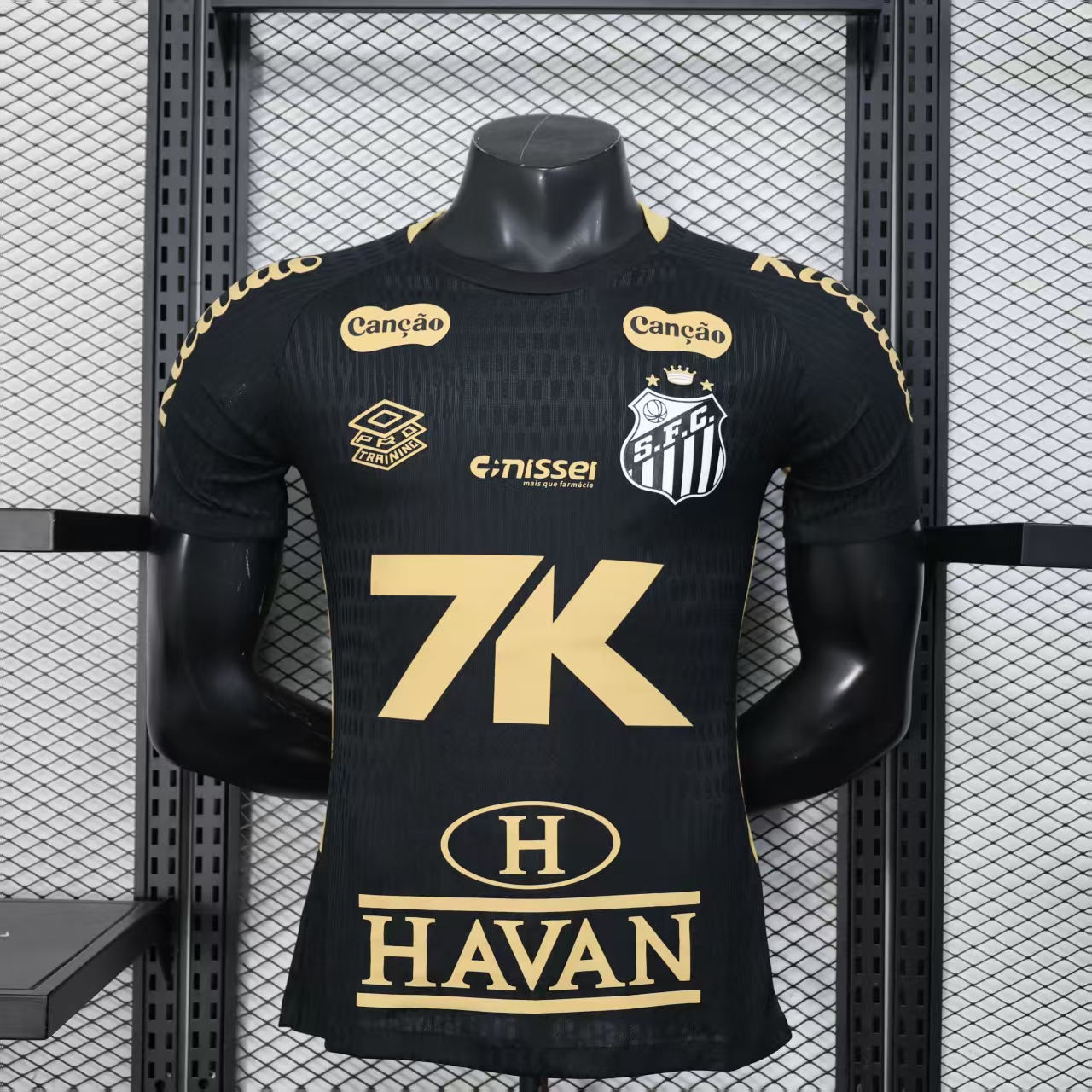 2025/26 Santos FC Black Jersey with All Sponsors Player Version