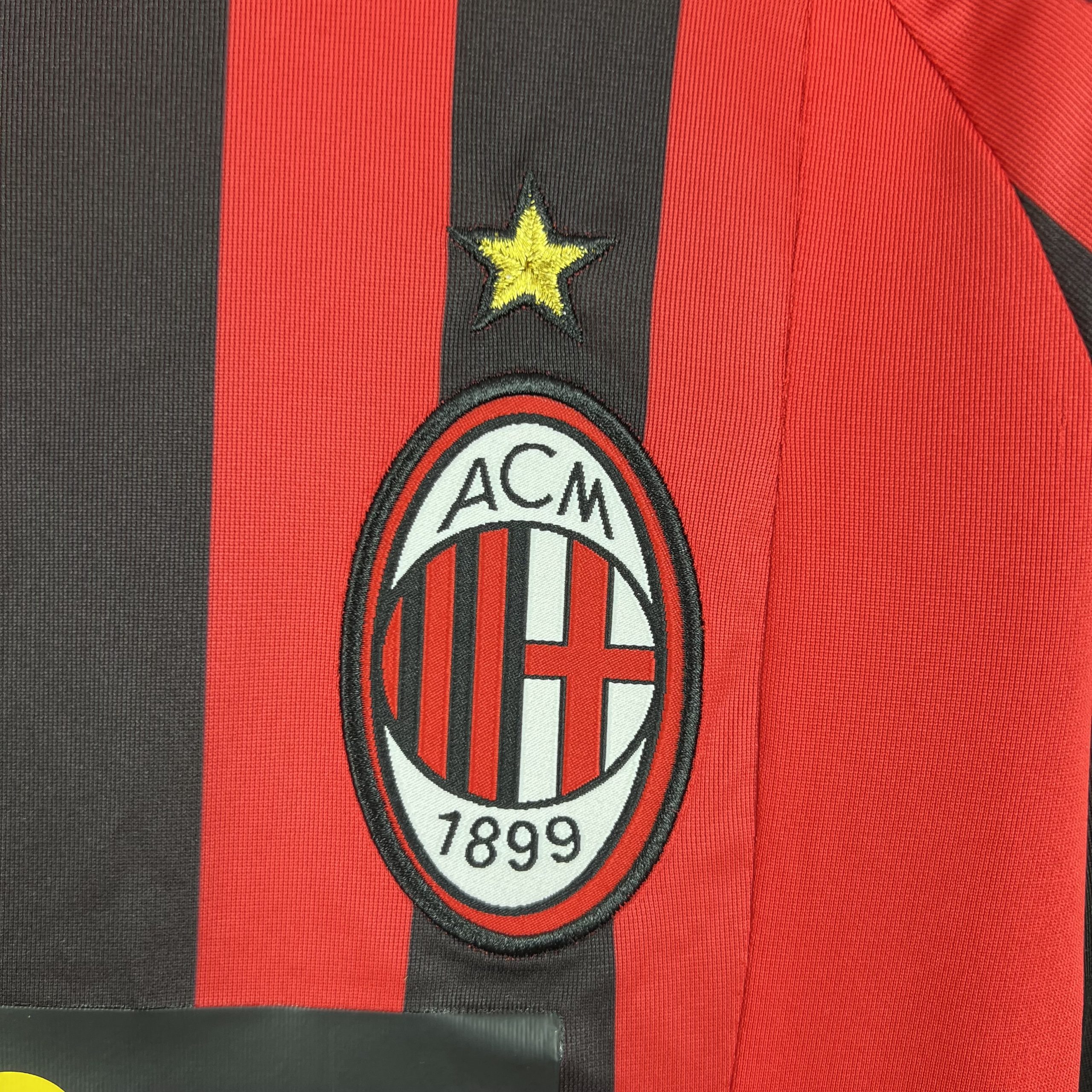 AC Milan 2007/08 Home Retro Jersey (Long Sleeve) - Image 5