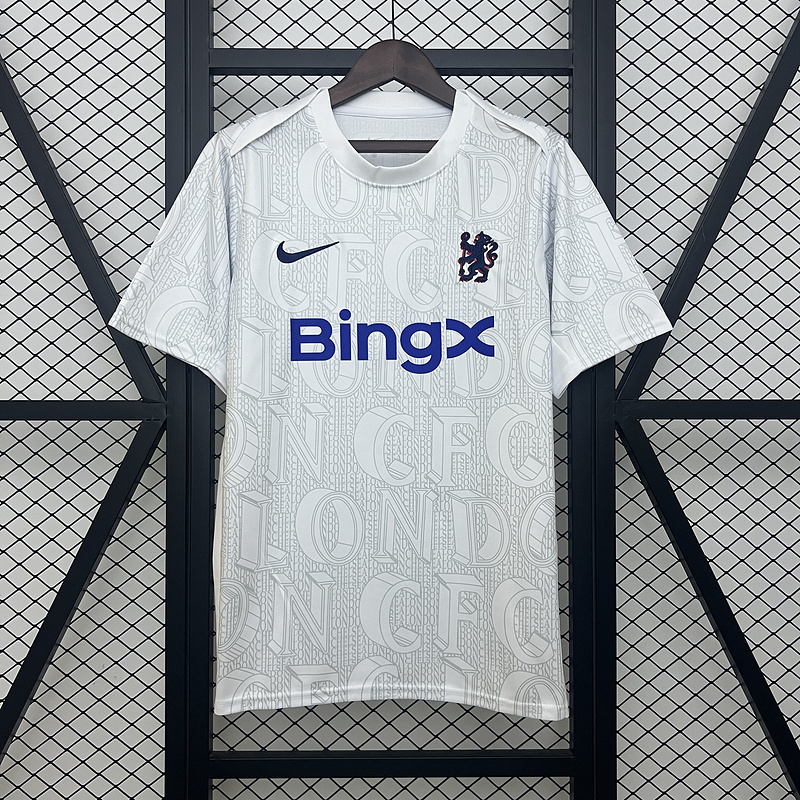 2025/26 Chelsea Pre-Match White Training Jersey Fan Version