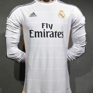Real Madrid 2013/14 Home Retro Jersey (Player Version, Long Sleeve)