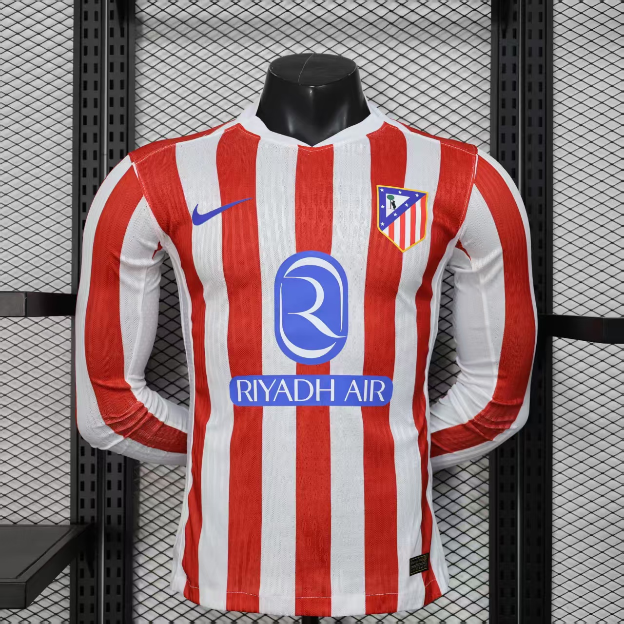 Atletico Madrid 2025/26 Home Jersey (Player Version, Long Sleeve)