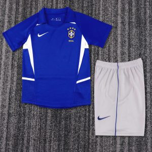 Brazil 2002 World Cup Away Kids Kit