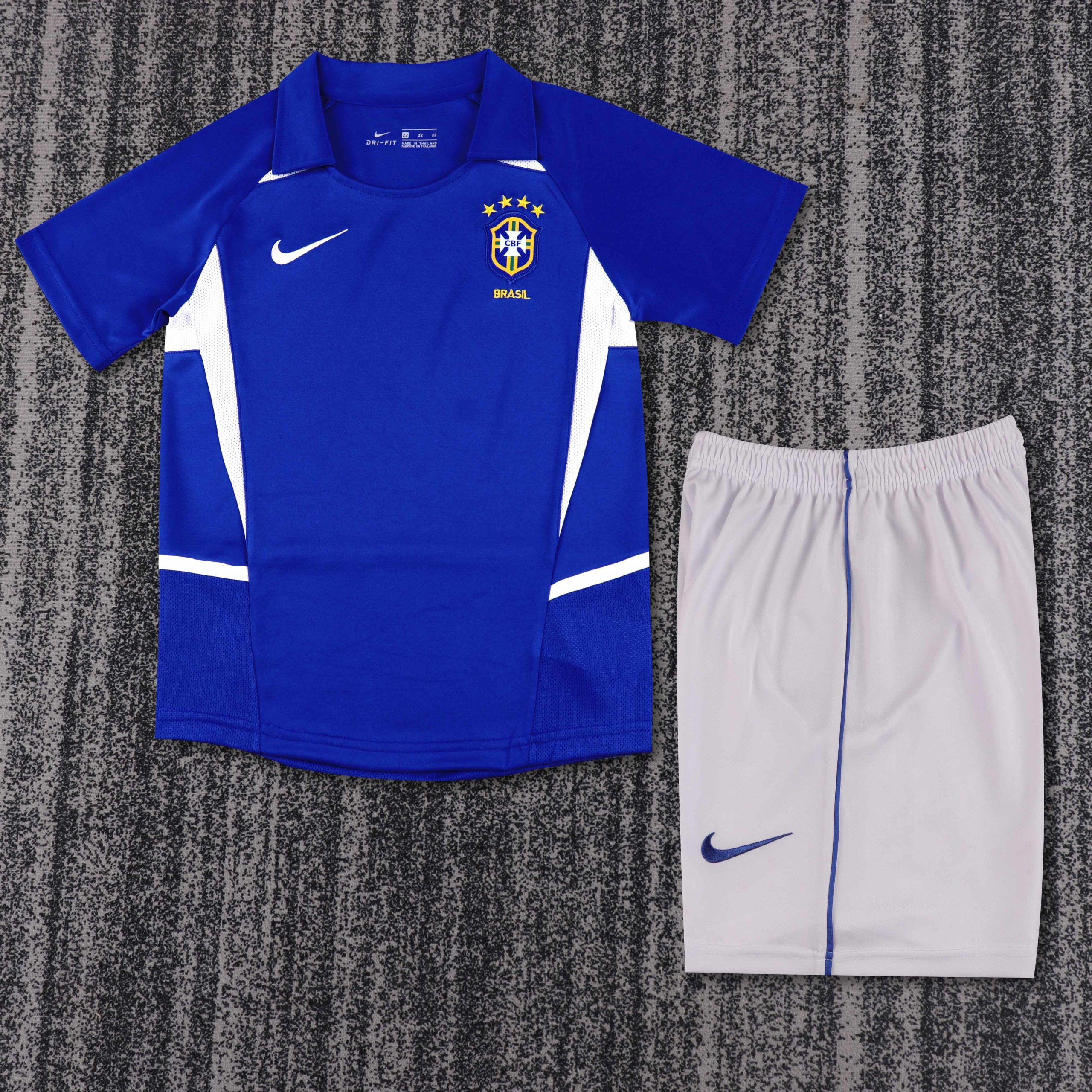 Brazil 2002 World Cup Away Kids Kit