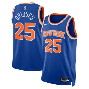 New York Knicks Mikal Bridges #25 Blue Swingman Jersey - Icon Edition