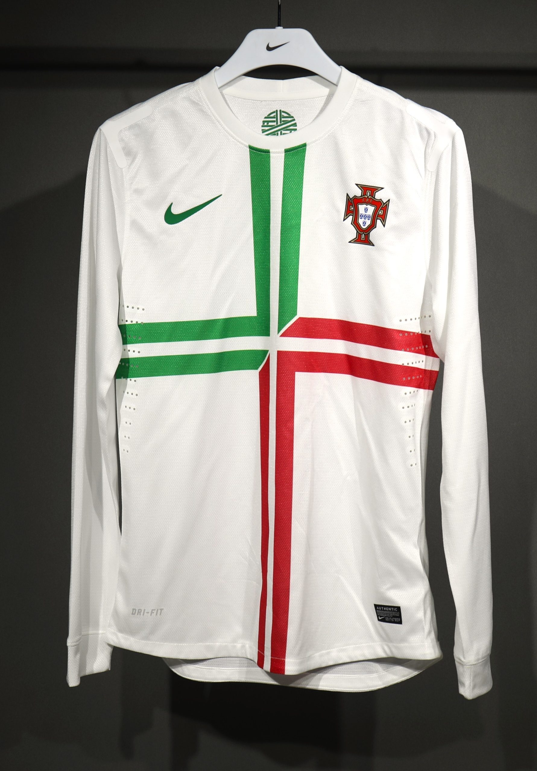 Portugal 2012 Euro Away Retro Jersey (Player Version, Long Sleeve)