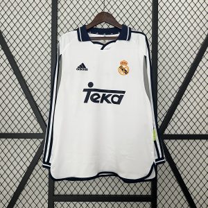 Real Madrid 2000/01 Home Retro Jersey (Fan Version, Long Sleeve)