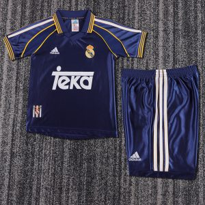1998-00 Real Madrid Kids Kit Retro Jersey Second Away