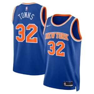 New York Knicks Karl-Anthony Towns #32 Blue Swingman Jersey - Icon Edition