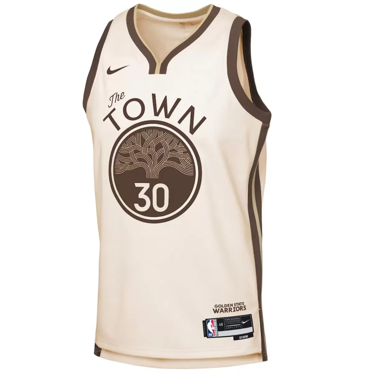 Golden State Warriors Stephen Curry #30 Nike Tan 2025/26 Swingman Jersey - City Edition - Image 2