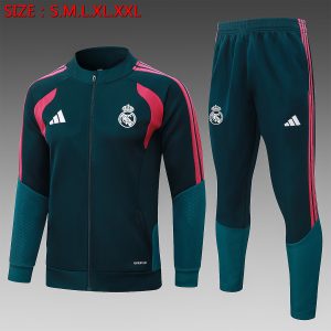 2026/27 Real Madrid Training Jacket Kit (Top + Pants) Green