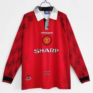Manchester United 1996/97 Home Retro Jersey (Long Sleeve)