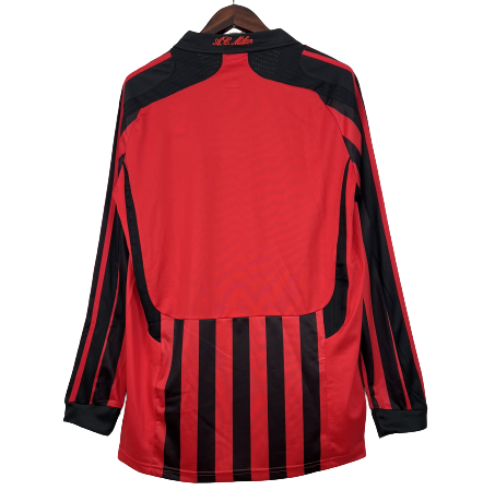 AC Milan 2007/08 Home Retro Jersey (Long Sleeve) - Image 2