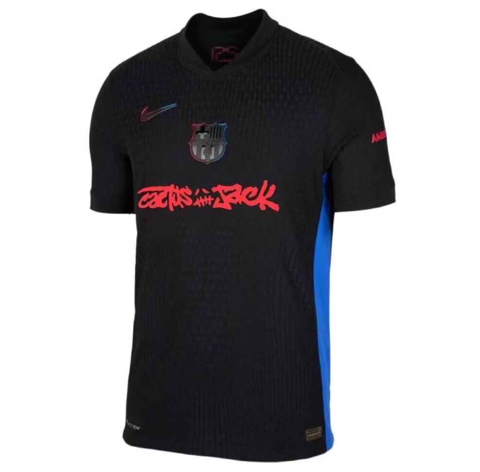 2025/26 Barcelona Away Barça X Spotify X Travis Scott Jersey Fan Version