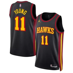 Atlanta Hawks Trae Young #11 Black Swingman Jersey - Statement Edition