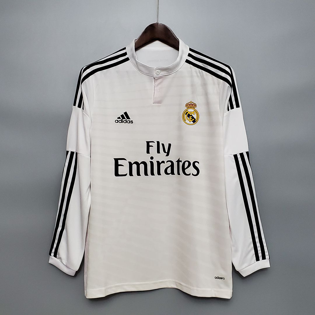 Real Madrid 2014/15 Home Retro Jersey (Fan Version, Long Sleeve)