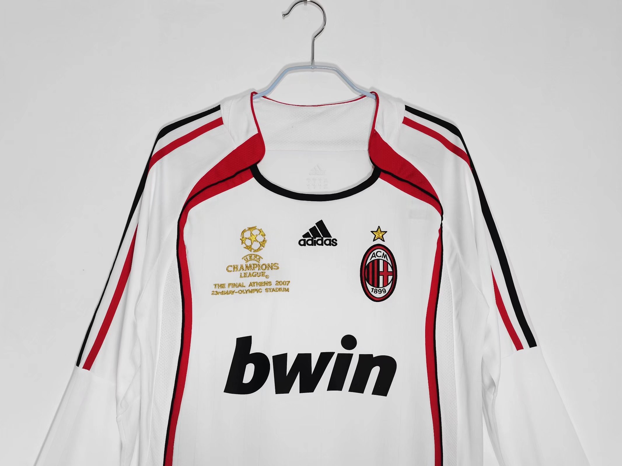 AC Milan 2006/07 Champions League Away Retro Jersey (Fan Version, Long Sleeve) - Image 5