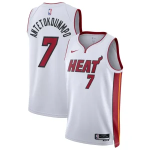 Miami Heat Giannis Antetokounmpo #7 White Swingman Jersey - Association Edition