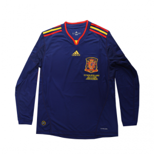 Spain 2010 World Cup Away Retro Jersey (Fan Version, Long Sleeve)