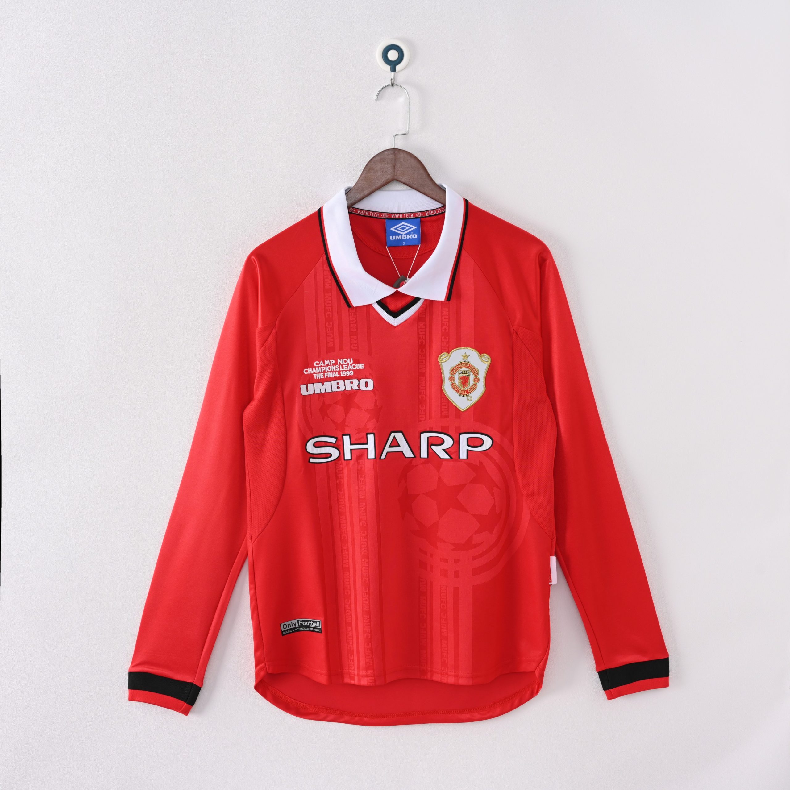 Manchester United 1999/00 Champions League Home Retro Jersey (Fan Version, Long Sleeve)