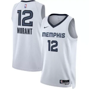 Memphis Grizzlies Grizzlies Ja Morant #12 White Swingman Jersey - Association Edition