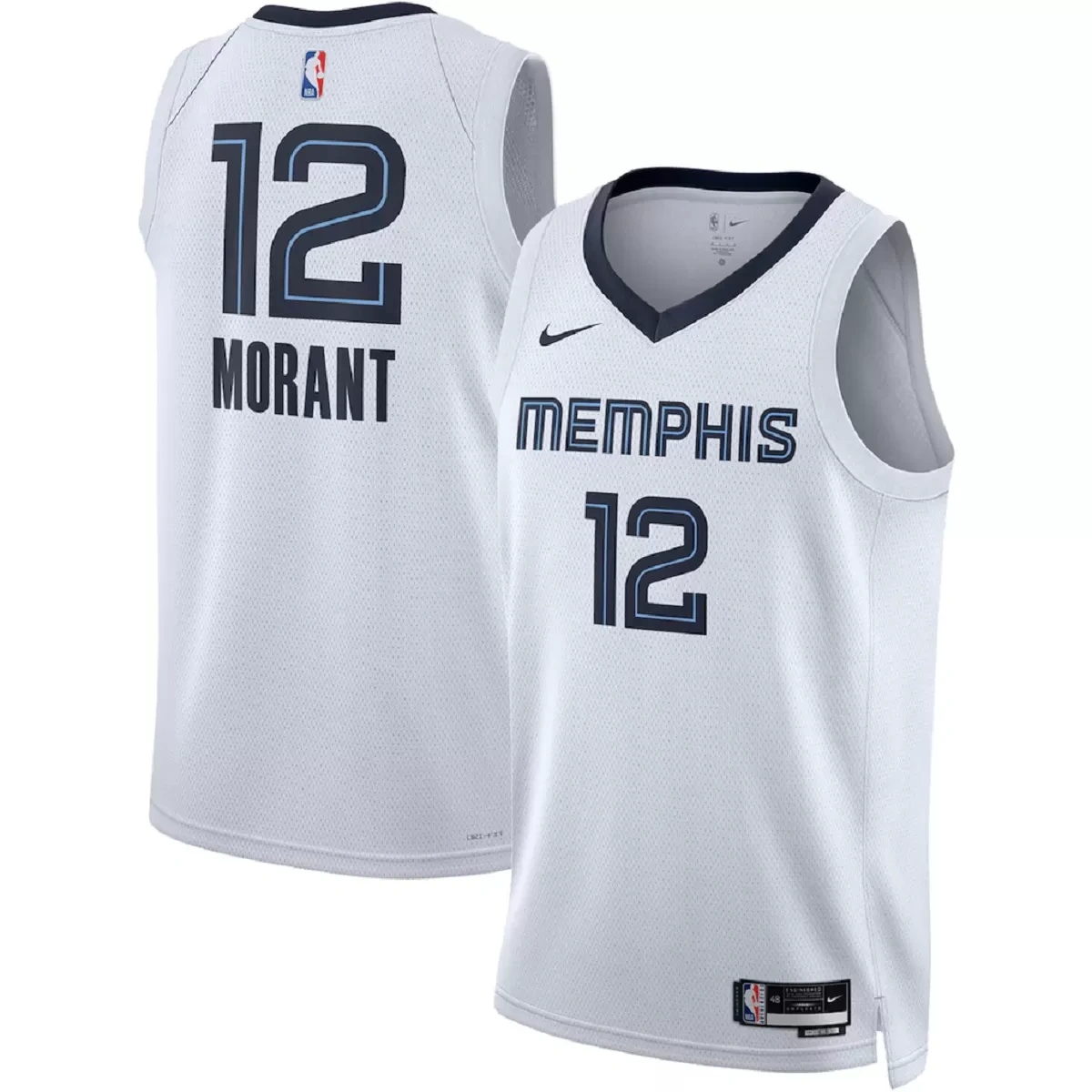 Memphis Grizzlies Grizzlies Ja Morant #12 White Swingman Jersey - Association Edition