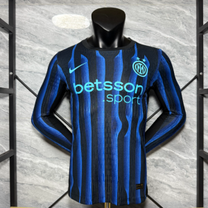 Inter Milan 2025/26 Home Jersey (Player Version, Long Sleeve)