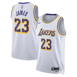 Los Angeles Lakers LeBron James #23 White Swingman Jersey - Association Edition