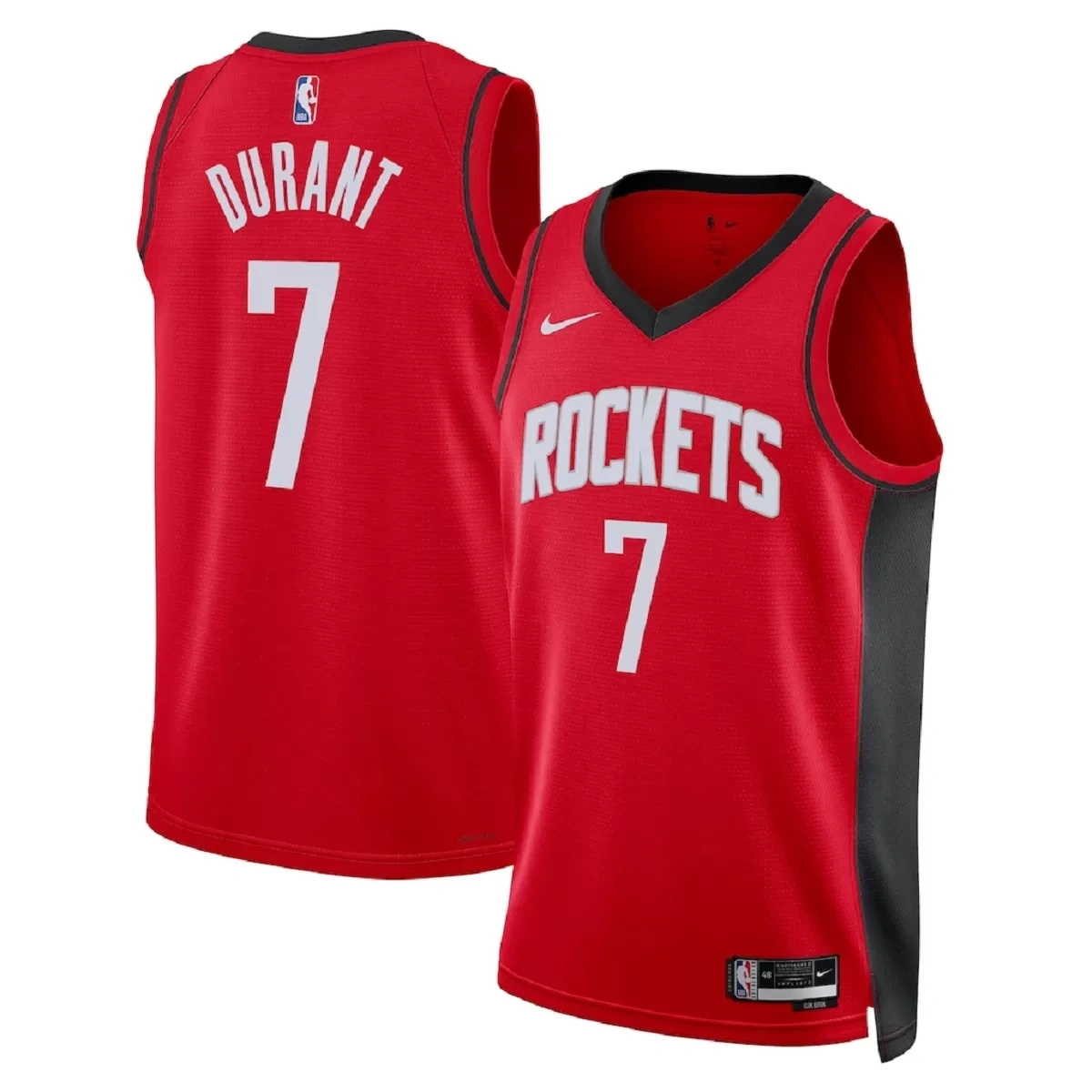 Houston Rockets Kevin Durant #7 Red Swingman Jersey - Icon Edition