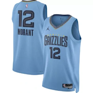Memphis Grizzlies Grizzlies Ja Morant #12 Light Blue Swingman Jersey - Statement Edition