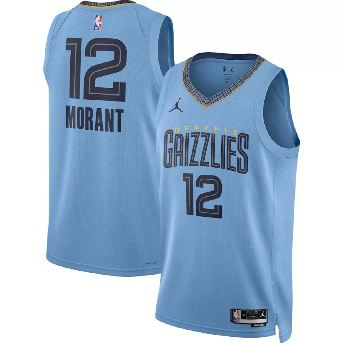 Memphis Grizzlies Grizzlies Ja Morant #12 Light Blue Swingman Jersey - Statement Edition