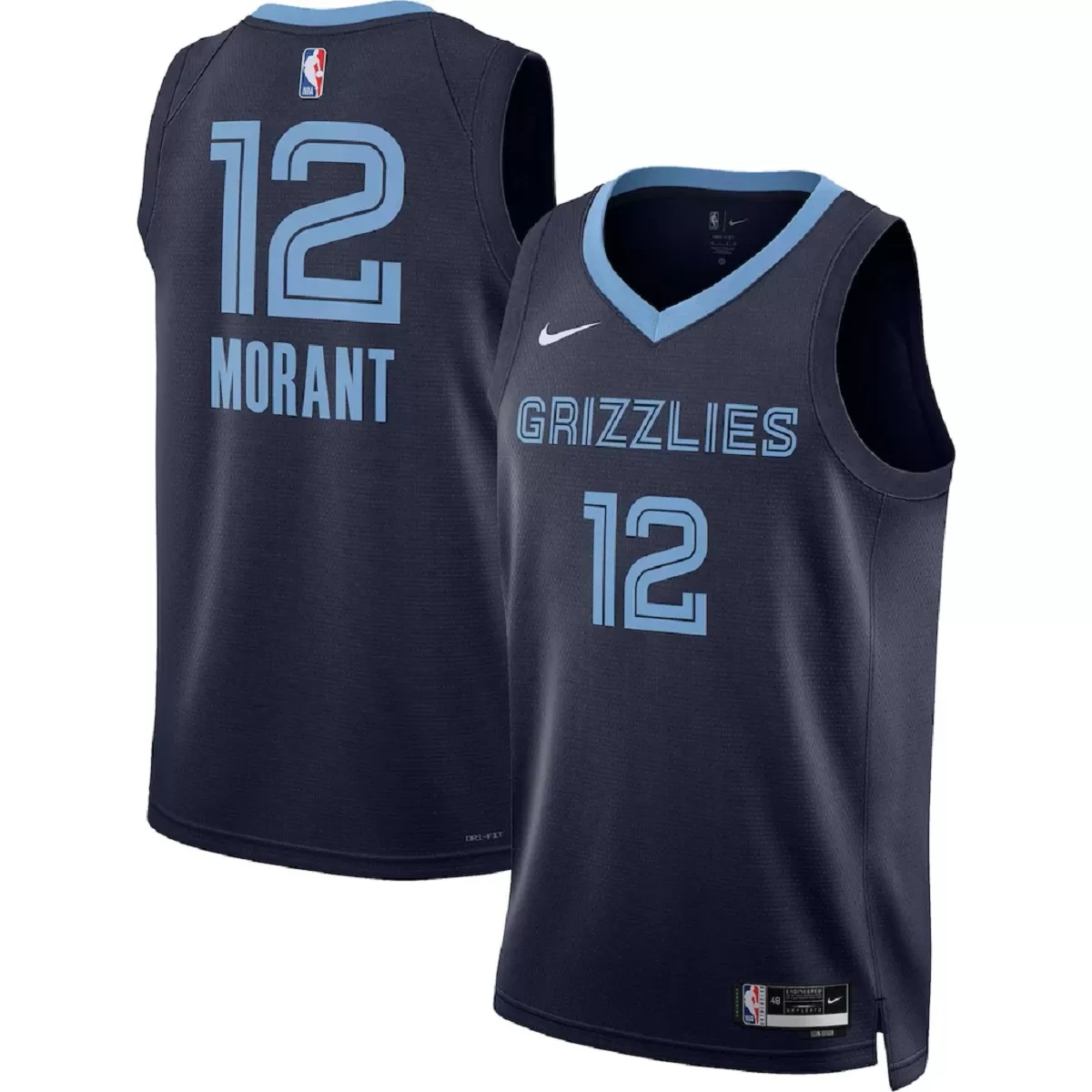 Memphis Grizzlies Grizzlies Ja Morant #12 Navy Swingman Jersey - Icon Edition
