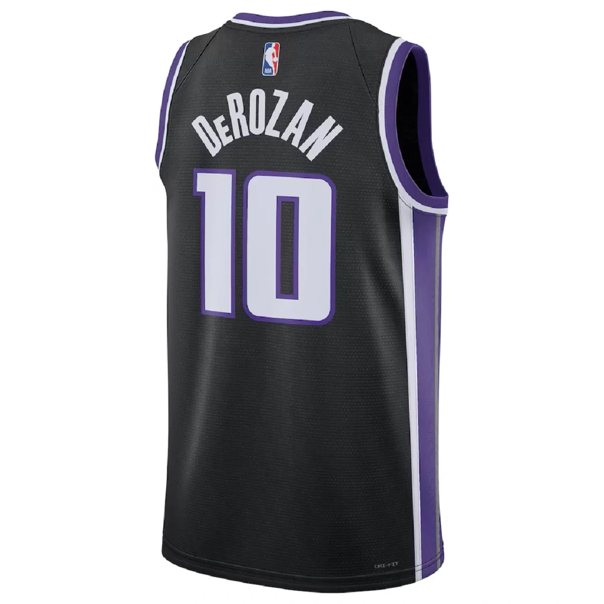 Sacramento Kings DeMar DeRozan #10 Black Swingman Jersey - Icon Edition - Image 3