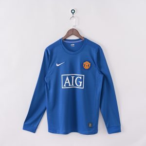 2008/09 Manchester United Second Away Retro Jersey Fan Version Long Sleeve