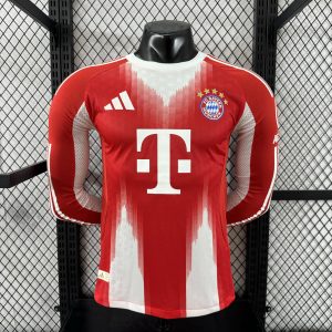 Bayern Munich 2025/26 Home Jersey (Player Version, Long Sleeve)