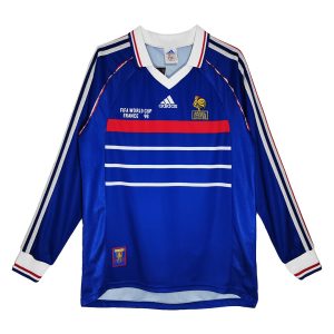 France 1998 World Cup Home Retro Jersey (Fan Version, Long Sleeve)