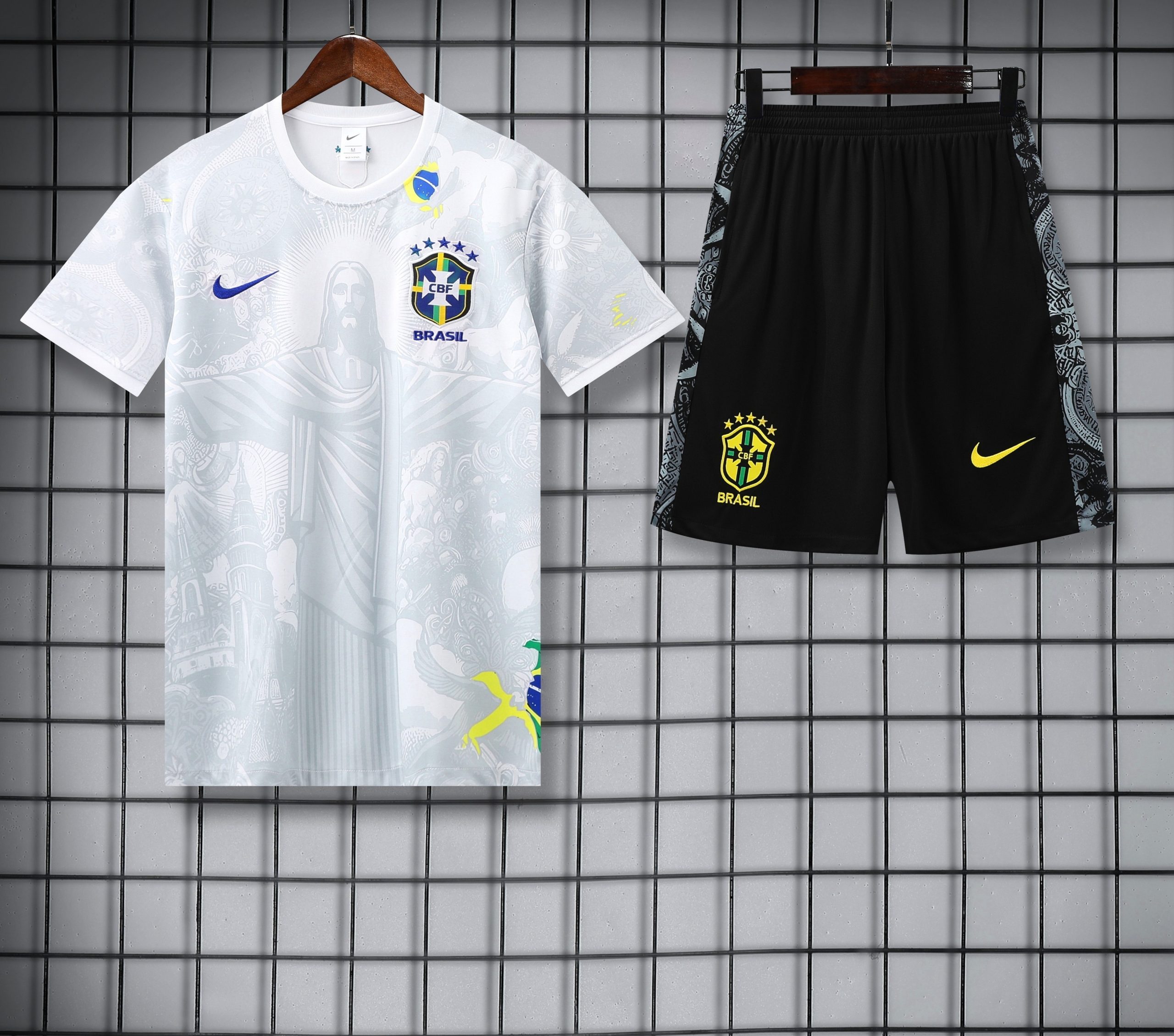 2025 Brazil Short Sleeve Training Suit