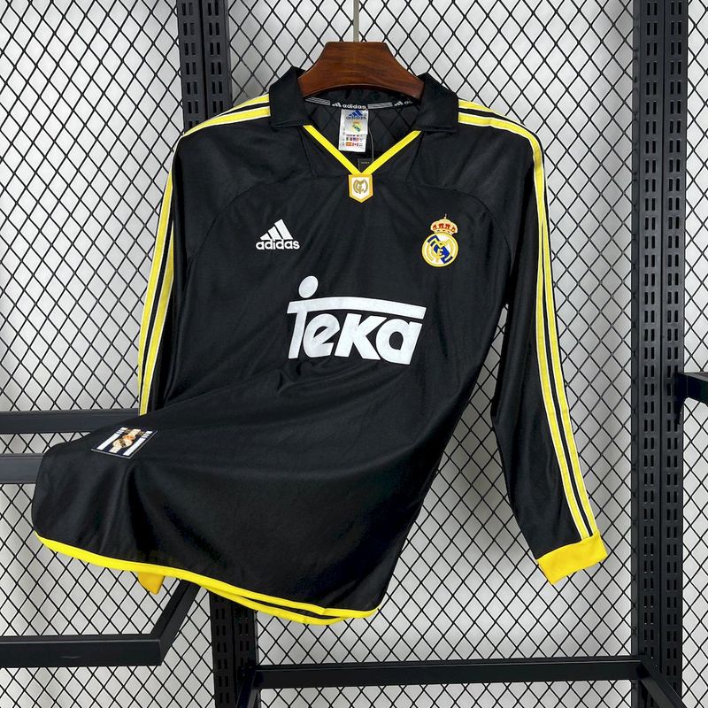 Real Madrid 1998/00 Away Retro Jersey (Fan Version, Long Sleeve)