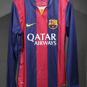 Barcelona 2014/15 Home Retro Jersey (Player Version, Long Sleeve)
