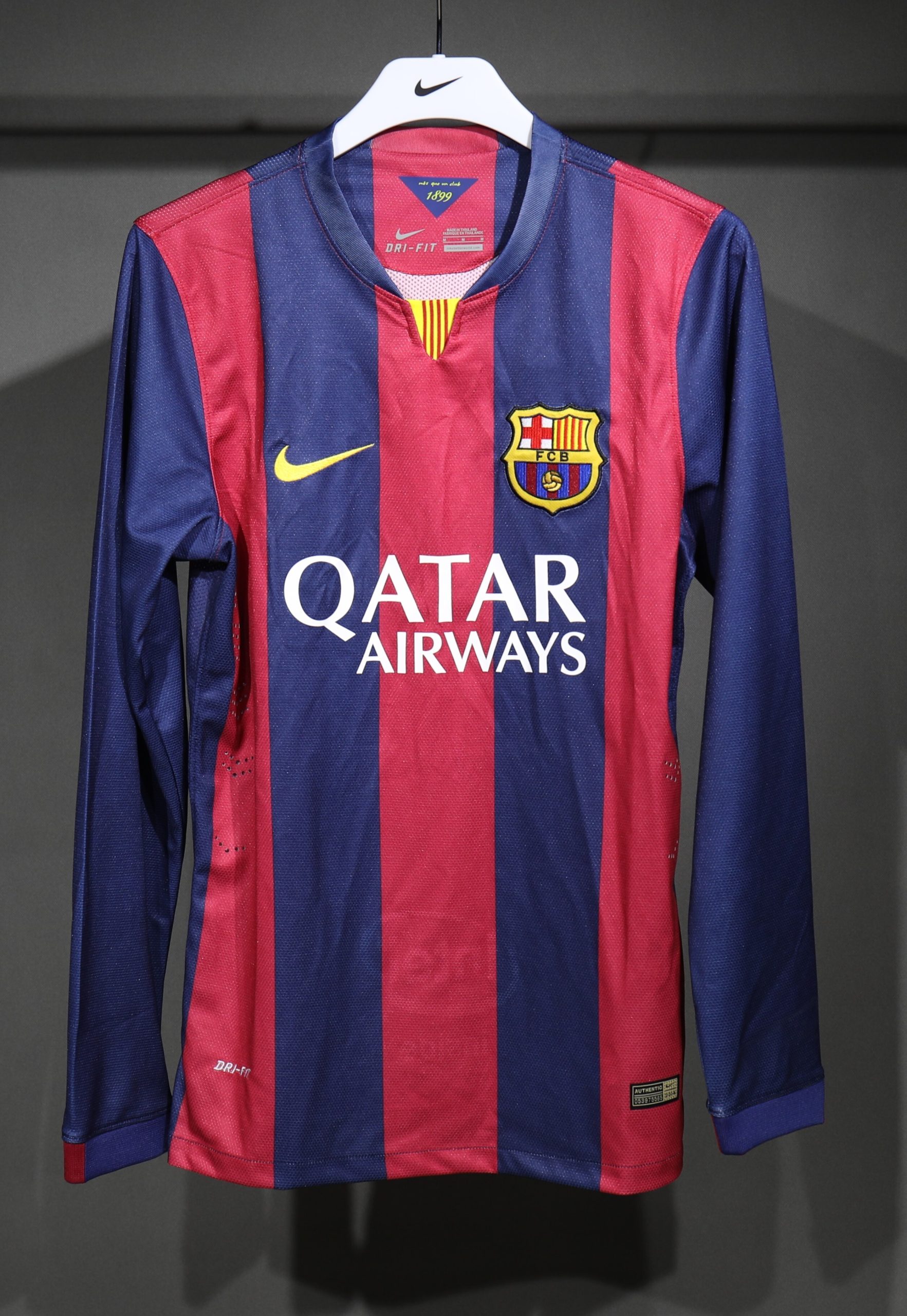 Barcelona 2014/15 Home Retro Jersey (Player Version, Long Sleeve)