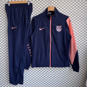 2025/26 Barcelona Full Zip Windbreaker Coat Set