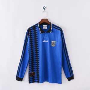 Argentina 1994 World Cup Away Retro Jersey (Fan Version, Long Sleeve)