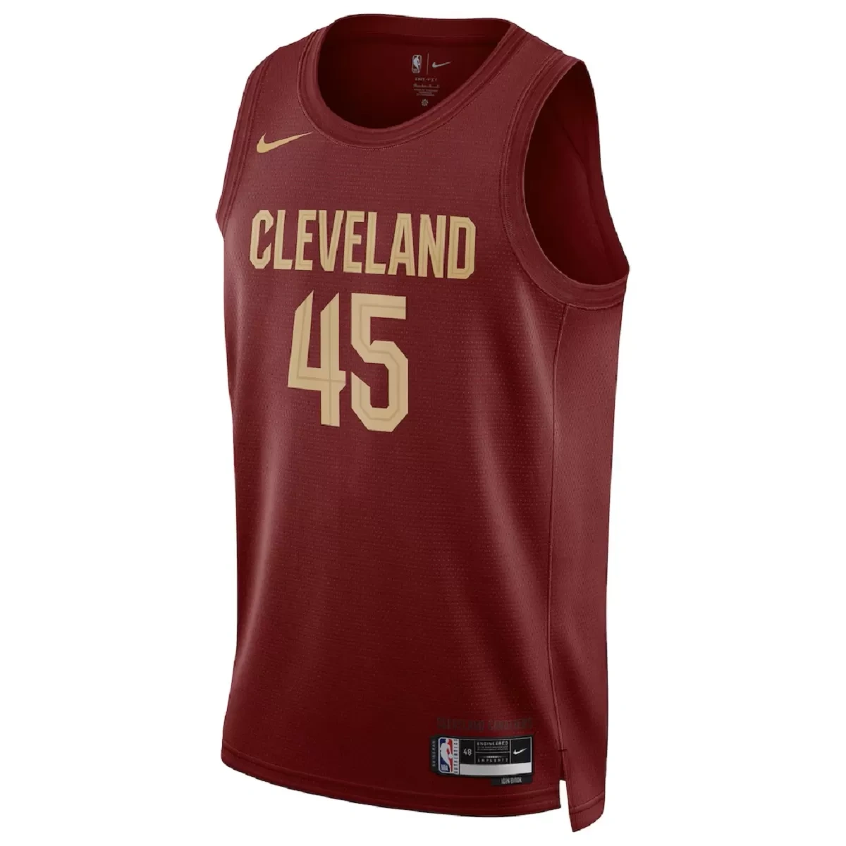 Cleveland Cavaliers Donovan Mitchell #45 Wine Swingman Jersey - Icon Edition - Image 3