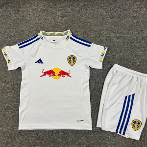 Leeds United 2025/26 Home Kids Kit