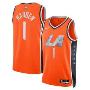 Los Angeles Clippers James Harden #1 Orange Swingman Jersey 2025/26 - City Edition