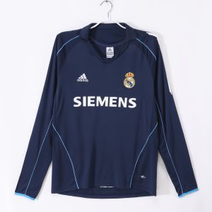 Real Madrid 2005/06 Away Retro Jersey (Fan Version, Long Sleeve)