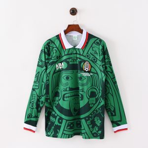 Mexico 1998 World Cup Home Retro Jersey (Fan Version, Long Sleeve)