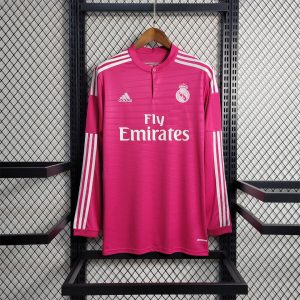 2014/15 Real Madrid Away Retro Jersey Pink Long Sleeve