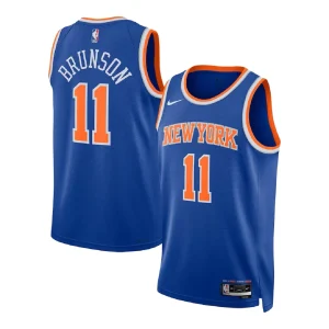 New York Knicks Jalen Brunson #11 Blue Swingman Jersey - Icon Edition